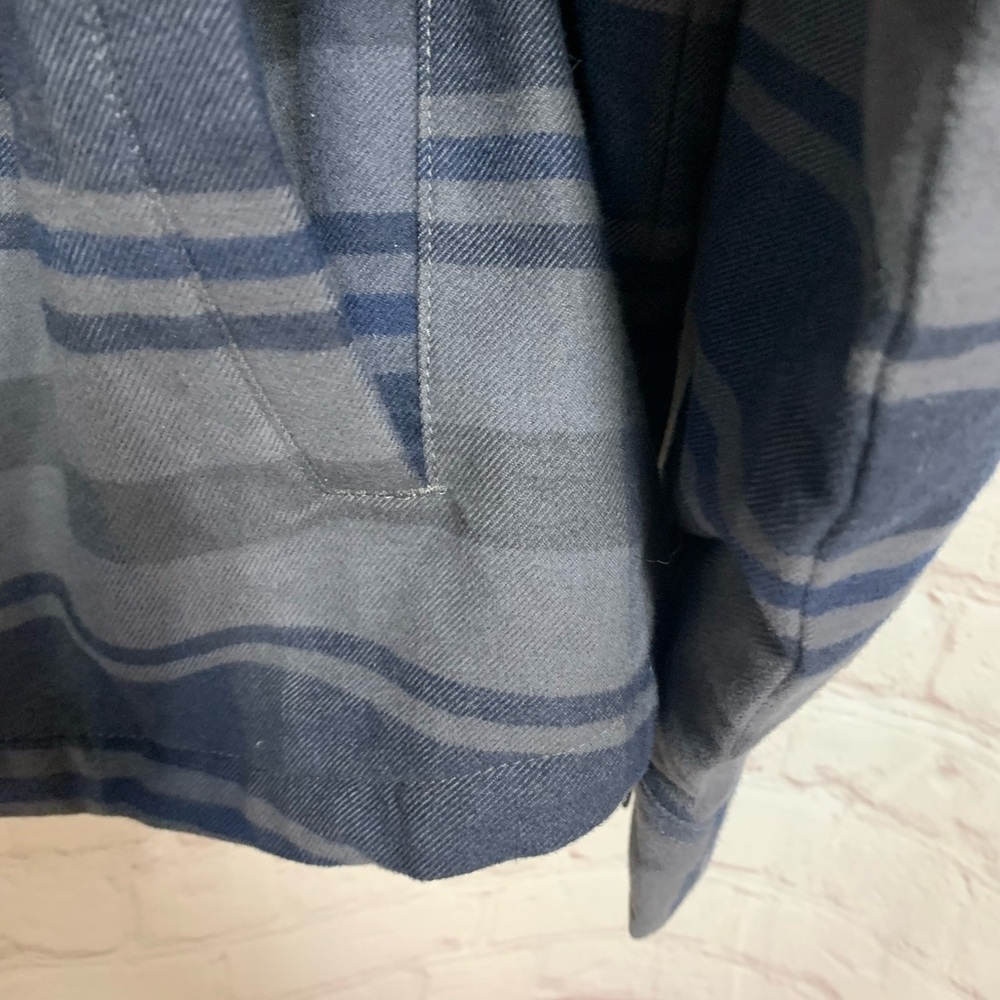 NEW Stio Buckhorn Organic Cotton Insulated Blue Gray Plaid Shirt Snap Jacket XXL - Picture 6 of 9